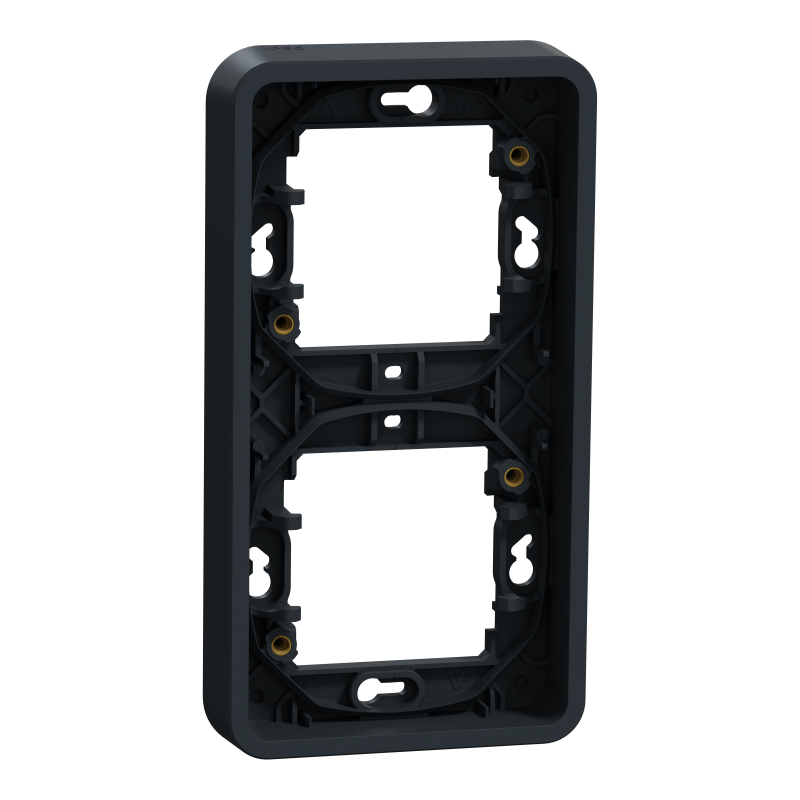 Рамка двомісна вертикальна IP55 Mureva Styl, чорна