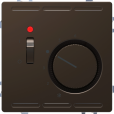 Кімнатний терморегулятор з вимикачем, System D, мокко