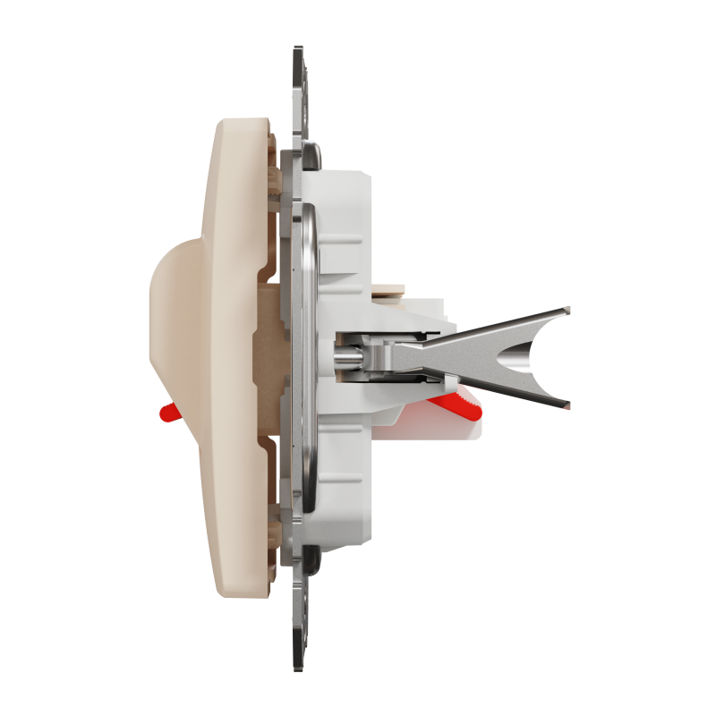 Аудіорозетка Бежевий Sedna Design