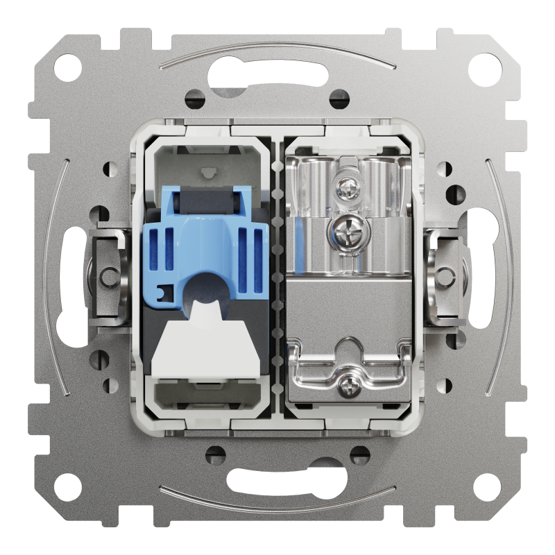 Розетка RJ45 категорія 6 UTP -TV Алюміній Sedna Design