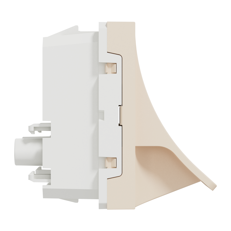 Вивід кабеля, 16А, 2 модулі, бежевий Unica New Studio