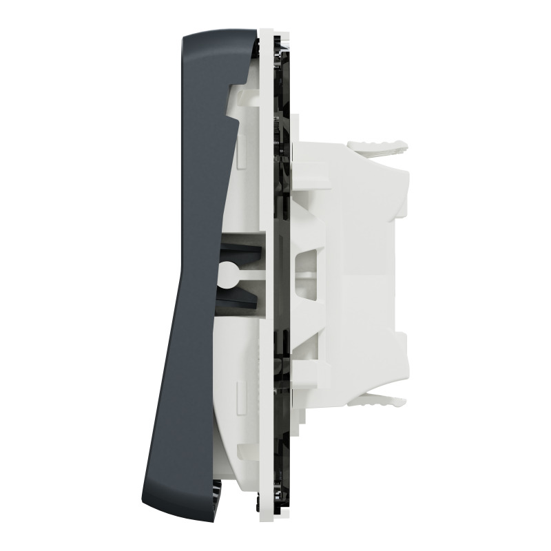 Механізм подвійного кнопкового вимикача IP55 Mureva Styl, чорний