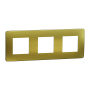 Cover frame, Unica Studio Metal, 3 gangs, gold