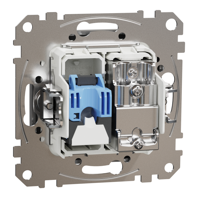 Розетка RJ45 категорія 6 UTP -TV Алюміній Sedna Design