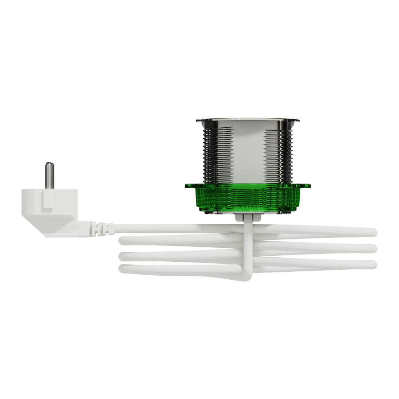 Unica system+, Настільний блок XS, 1 розетка Schuko, 2 метровий кабель, білий