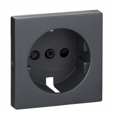 Накладка для розетки з заземленням SysM антрацит