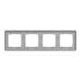 Рамка 4-постова Штучне Біле скло Sedna Elements