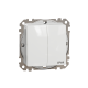 Двоклавішний вимикач IP44, 10А, Білий Sedna Design