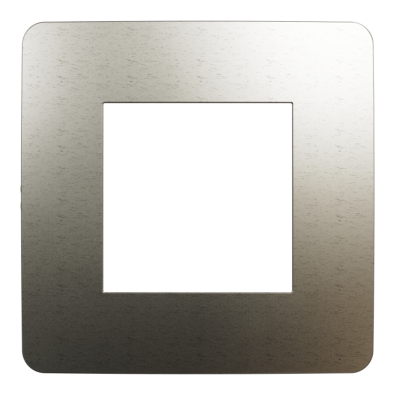 Cover frame, Unica Studio Metal, 1 gang, 1 x 2 modules, bronze or beige