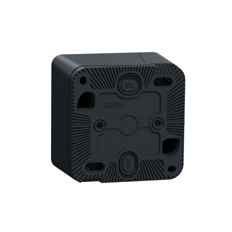 Одноклавішний перемикач IP55 Mureva Styl, сх.6, поверх. монтаж, чорний