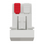 Вимикач 1-клавішний схема 1, 10А, 1 модуль білий
