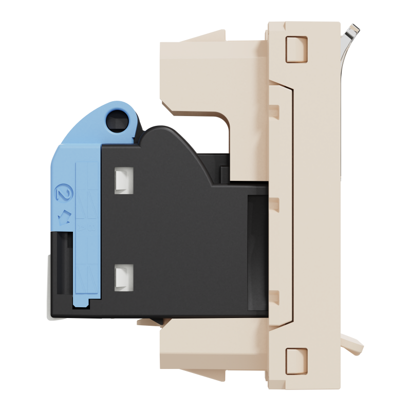 Розетка комп'ютерна RJ45, категорія 5 UTP, 1 модуль, бежева Unica New Studio