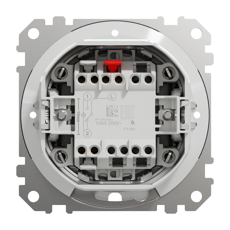 Одноклавішний перемикач IP44 Білий Sedna Design