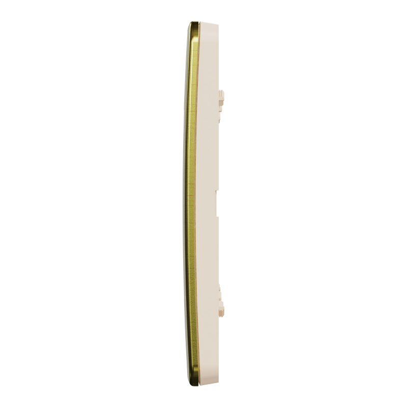 Cover frame, Unica Studio Metal, 3 gang, 3 x 2 modules, gold or beige