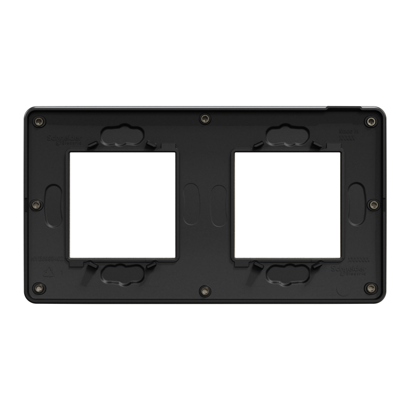 Cover frame, Unica Studio Metal, 2 gangs, anthracite
