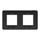 Cover frame, Unica Studio Metal, 2 gangs, anthracite