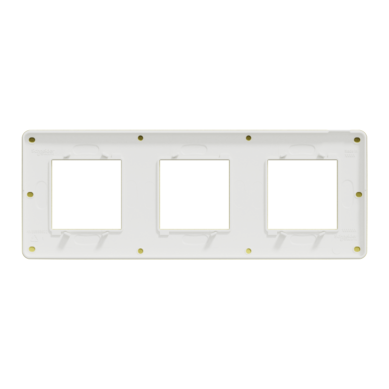 Cover frame, Unica Studio Metal, 3 gangs, gold