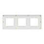 Cover frame, Unica Studio Metal, 3 gangs, gold