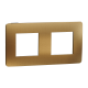 Cover frame, Unica Studio Metal, 2 gangs, copper