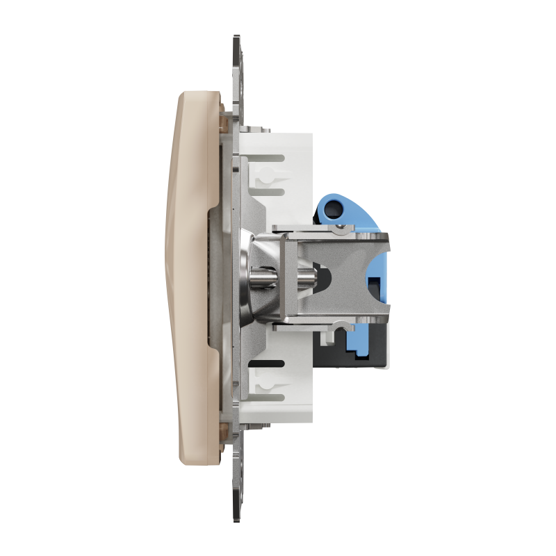 Комп'ютерна розетка, RJ45 CAT6 UTP, Бежева, Sedna Design