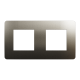 Cover frame, Unica Studio Metal, 2 gangs, anthracite