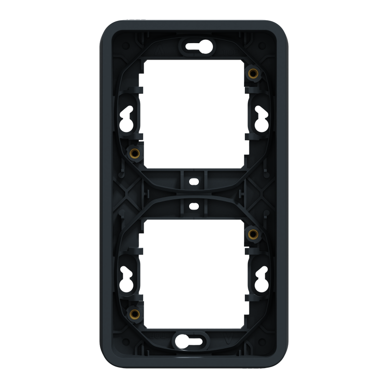 Рамка двомісна вертикальна IP55 Mureva Styl, чорна