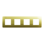 Cover frame, Unica Studio Metal, 4 gangs, gold