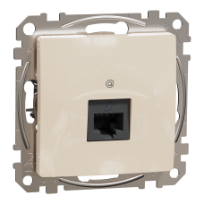 Комп'ютерна розетка, RJ45 CAT6 UTP, Бежева, Sedna Design