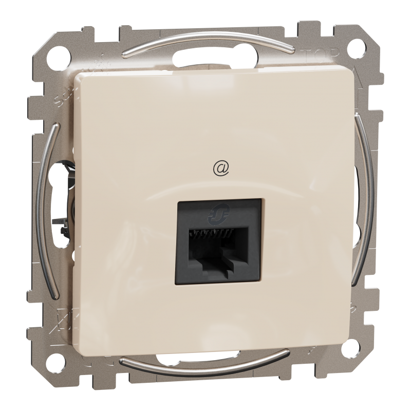 Комп'ютерна розетка, RJ45 CAT6 UTP, Бежева, Sedna Design