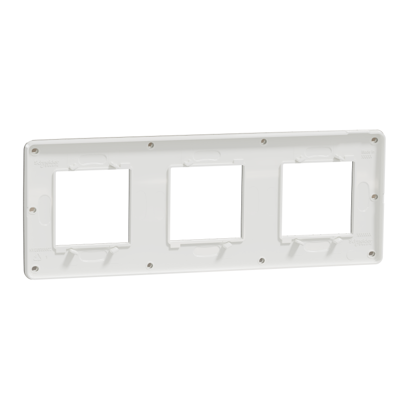 Рамка 3-постова Матовий хром/білий Unica New Studio Metal