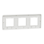 Рамка 3-постова Матовий хром/білий Unica New Studio Metal