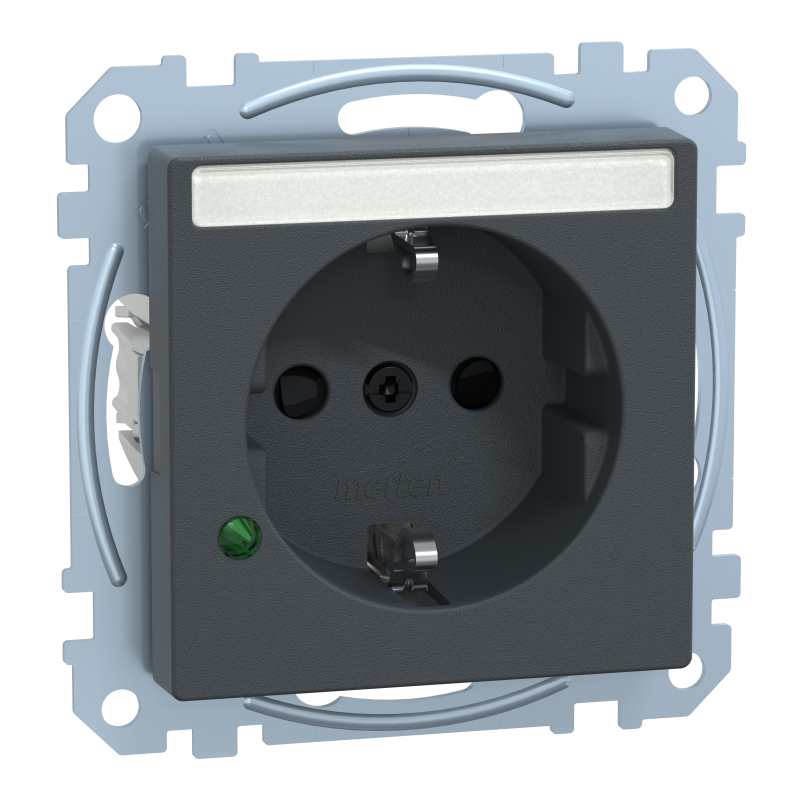 Розетка з заз зі штор місц для марк та зах від перен 16А SysM антрацит