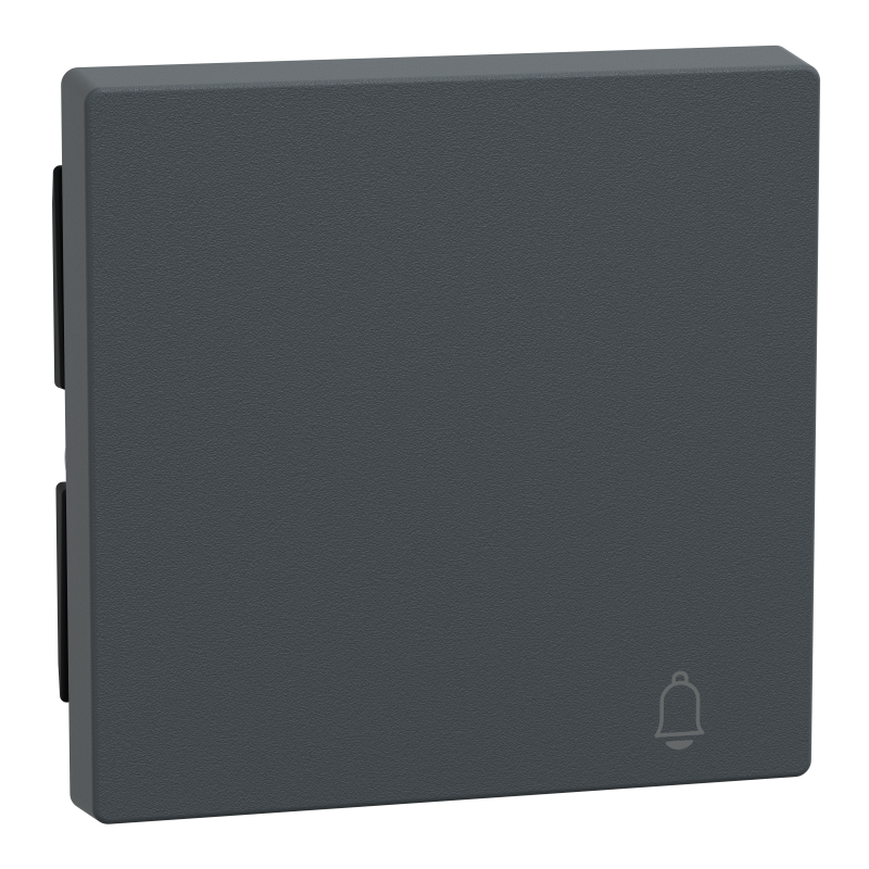 Накладка 1-клавішного вимикача з сим "Дзвінок" SysM антрацит