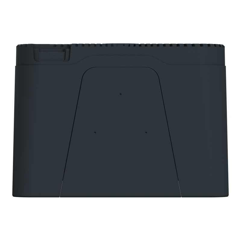 Подвійний блок для поверхневого монтажу IP55 Mureva Styl, вертикальний, чорний