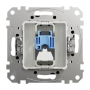 Комп'ютерна розетка, RJ45 CAT6 UTP, Венге, Sedna Elements