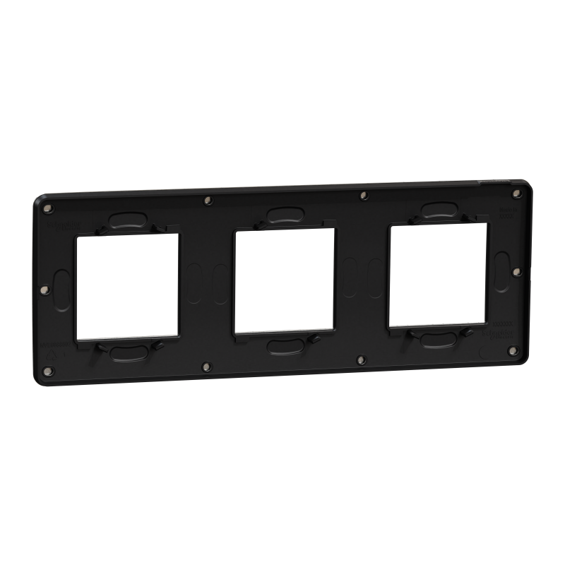 Рамка 3-постова Матовий хром/антрацит Unica New Studio Metal