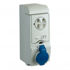 Unika interlocked socket - 32 A - 2P + E - 200...250 V AC - IP44 - wall