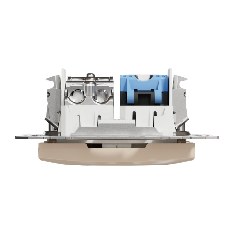 Розетка RJ45 категорія 6 UTP -TV Бежевий Sedna Design