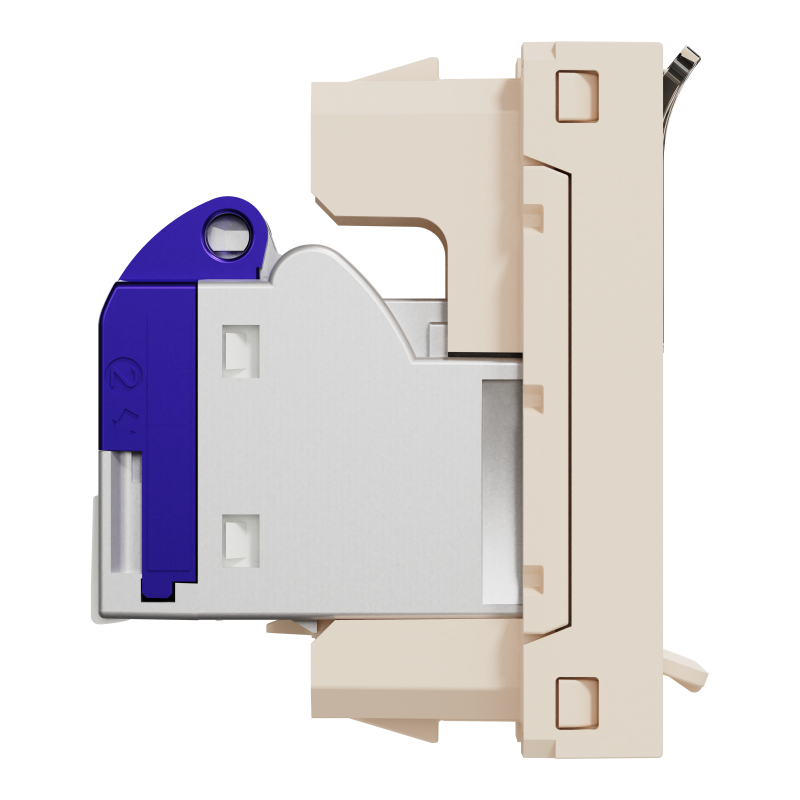 Розетка комп'ютерна RJ45, категорія 6 FTP, 1 модуль, бежева Unica New Studio