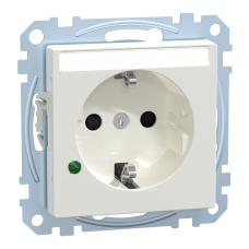 Розетка з заз зі штор місц для марк та зах від перен 16А SysM полярно-білий гл