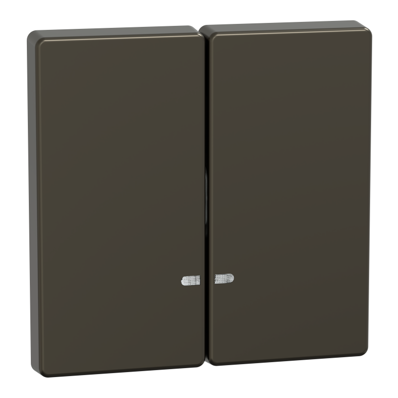 Накладка 2-клавішного вимикача з вікн для підсв SysD мокко