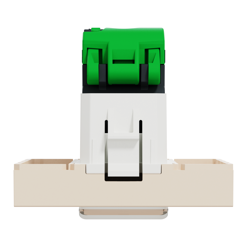 Розетка комп'ютерна RJ45, категорія 6 UTP, 2 модулі, бежева Unica New Studio
