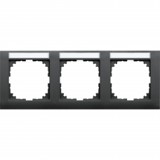Рамка 3-постова з полем для марк горизонтальна M-Pure SysM антрацит