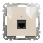 Комп'ютерна розетка, RJ45 CAT6 UTP, Бежева, Sedna Design