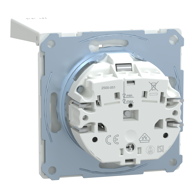 D-Life РОЗЕТКА з/к і кришкою IP44 БІЛИЙ ЛОТОС