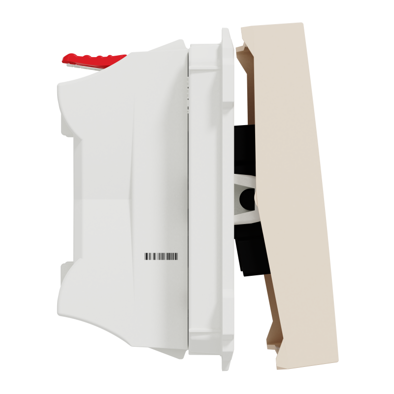 Вимикач 1-клавішний, 10А, 2 модулі бежевий Unica New Studio