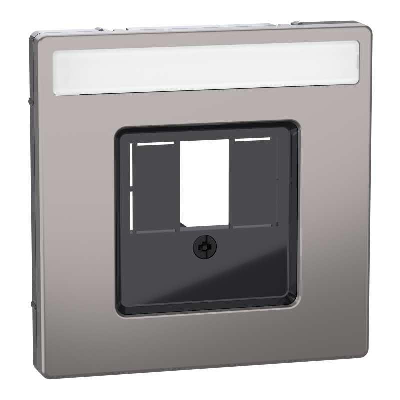 Накладка для TAE / Audio / USB / HDMI роз з полем для марк SysD нікель