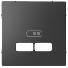 Накладка для мехнізму USB розетки SysD aнтрацит