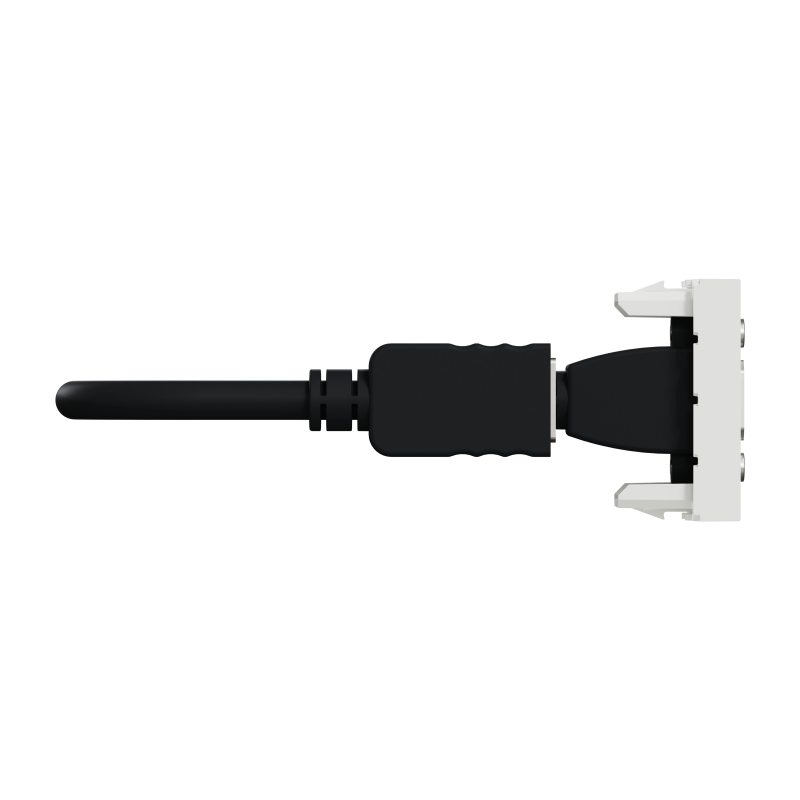 Розетка HDMI, 1 модуль білий