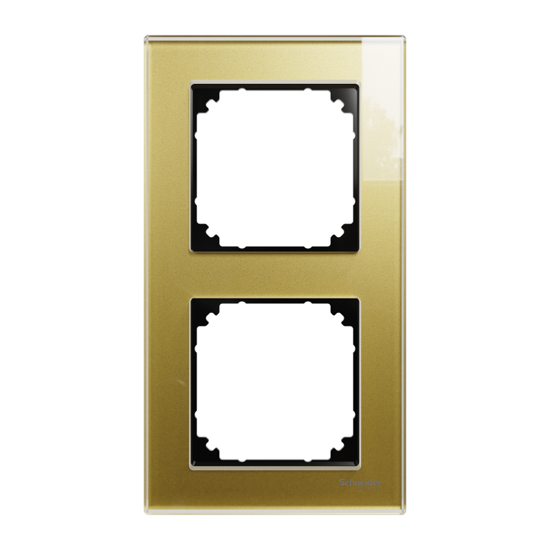 РАМКА скло 2 поста, ЗОЛОТО, SM